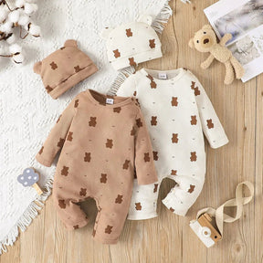 EstilinhoBaby Loja de roupas infantis para Criança e Bebê - Body Infantil Aconchego Adorável - Bege Escuro - 3 - 6 Meses - Body Infantil