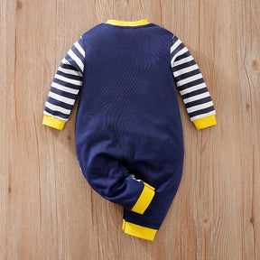 Estilinho Baby Loja de roupas infantis para Criança e Bebê - Body Infantil Brincalhão - Azul Escuro - 6 - 9 Meses - Body Infantil