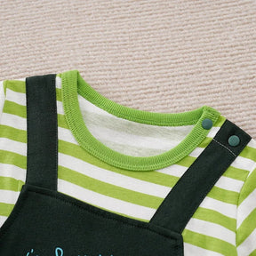 Estilinho Baby Loja de roupas infantis para Criança e Bebê - Body Infantil Fantasia de Algodão - Verde - 0 - 3 Meses - Body Infantil