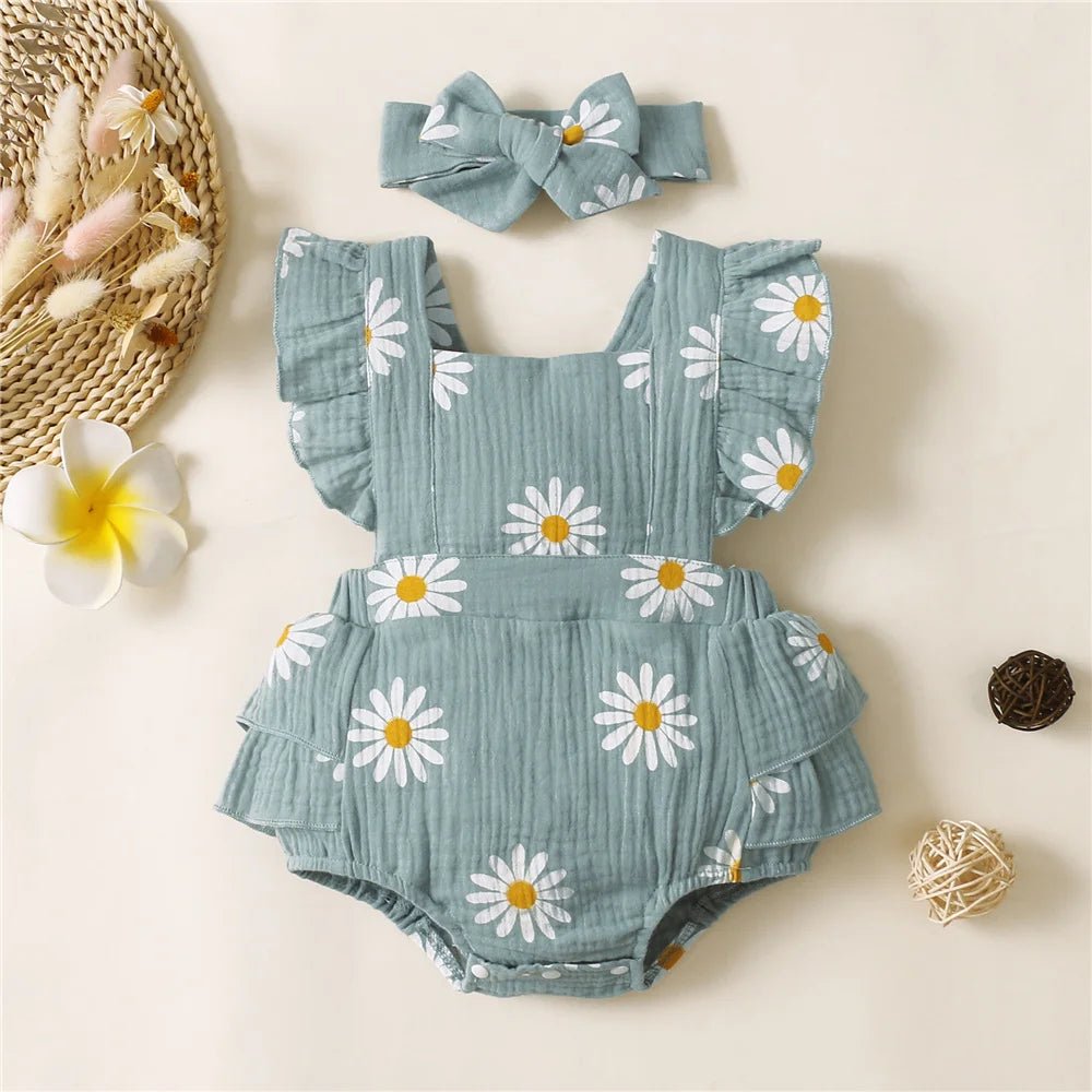 Estilinho Baby Loja de roupas infantis para Criança e Bebê - Body Infantil Florzinha - Verde - 0 - 3 Meses - Body Infantil