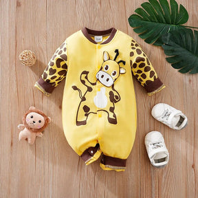 Estilinho Baby Loja de roupas infantis para Criança e Bebê - Body Infantil Magia da Girafa - Amarelo - 0 - 3 Meses - Body Infantil