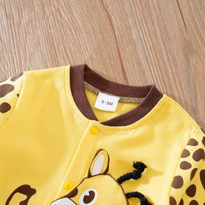 Estilinho Baby Loja de roupas infantis para Criança e Bebê - Body Infantil Magia da Girafa - Amarelo - 0 - 3 Meses - Body Infantil