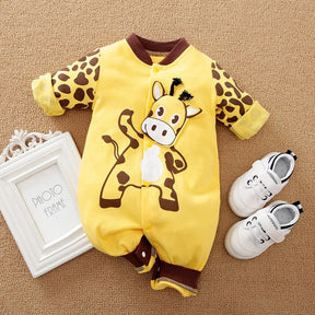 Estilinho Baby Loja de roupas infantis para Criança e Bebê - Body Infantil Magia da Girafa - Amarelo - 0 - 3 Meses - Body Infantil