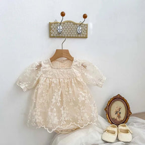 EstilinhoBaby Loja de roupas infantis para Criança e Bebê - Body Infantil Mini Charme - Bege - 6 - 9 Meses - Body Infantil