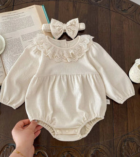 EstilinhoBaby Loja de roupas infantis para Criança e Bebê - Body Infantil Mini Estilo - Bege - 9 Meses - Body Infantil