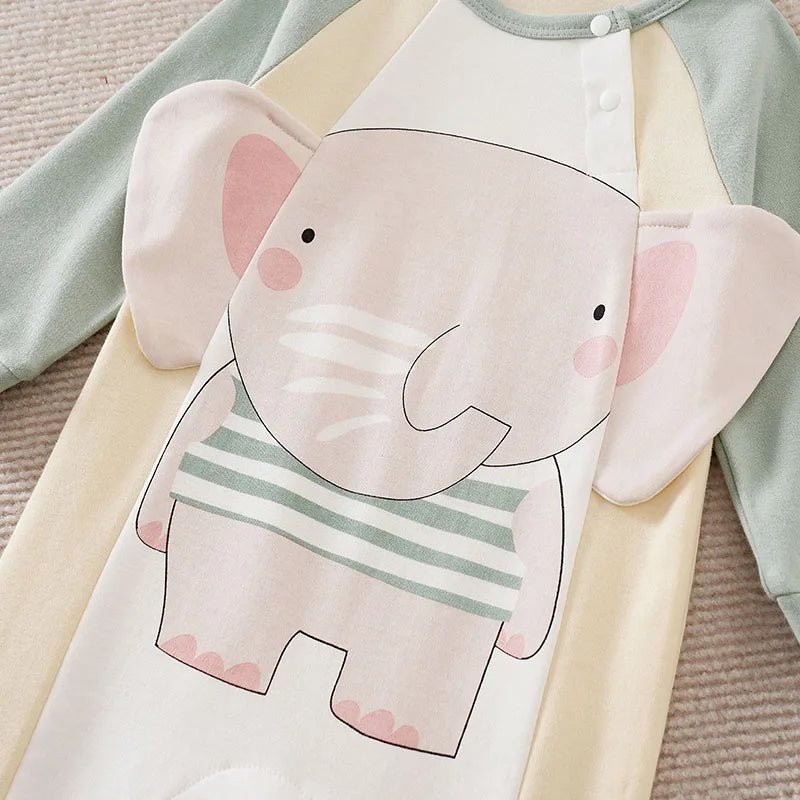 Estilinho Baby Loja de roupas infantis para Criança e Bebê - Body Infantil Pequeno Elefante - Verde - 0 - 3 Meses - Body Infantil