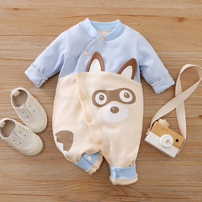 Estilinho Baby Loja de roupas infantis para Criança e Bebê - Body Infantil Pequeno Guaxinim - Azul - 0 - 3 Meses - Body Infantil