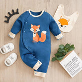 Estilinho Baby Loja de roupas infantis para Criança e Bebê - Body Infantil Raposinha - Azul Escuro - 3 - 6 Meses - Body Infantil