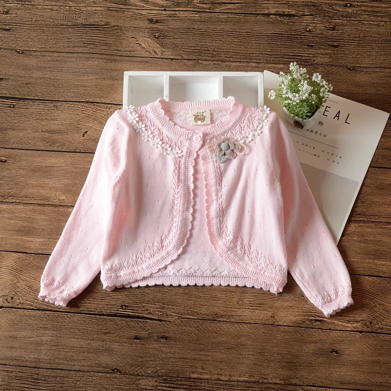 Estilinho Baby Loja de roupas infantis para Criança e Bebê - Bolero Infantil Charmoso Kids - Rosa Claro - 0 - 6 Meses - Bolero Infantil