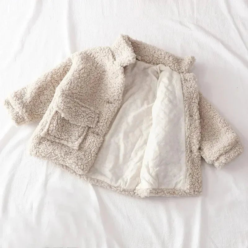 Estilinho Baby Loja de roupas infantis para Criança e Bebê - Casaco Infantil Encanto de Inverno - Bege - 5 Anos - Casaco Infantil