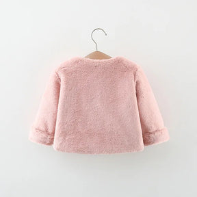 Estilinho Baby Loja de roupas infantis para Criança e Bebê - Casaco Infantil Fofurinha de Pelúcia - Rosa - 9 - 12 Meses - Casaco Infantil