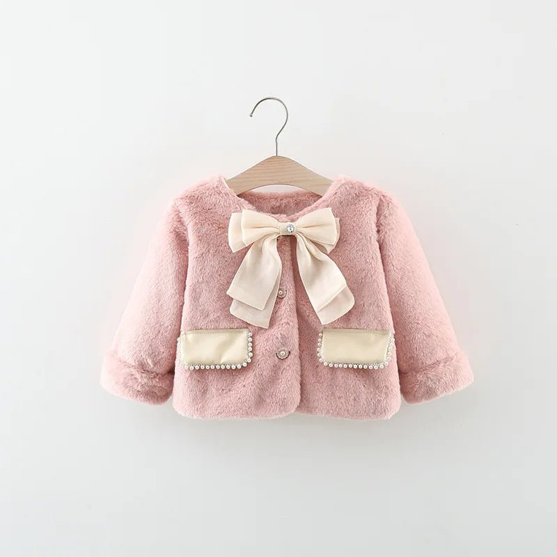 Estilinho Baby Loja de roupas infantis para Criança e Bebê - Casaco Infantil Fofurinha de Pelúcia - Rosa - 9 - 12 Meses - Casaco Infantil