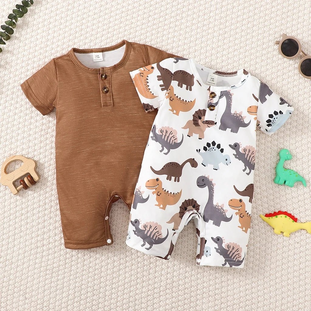 Estilinho Baby Loja de roupas infantis para Criança e Bebê - Conjunto Infantil 2 em 1 - Pequeno Sonho - Marrom - 1 - 3 Meses - Body Infantil