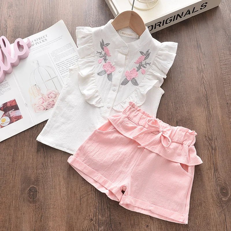 Estilinho Baby Loja de roupas infantis para Criança e Bebê - Conjunto Infantil 2 em 1 - Alegria Geminada - Bege - 3 Anos - Conjuntinho