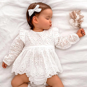 Estilinho Baby Loja de roupas infantis para Criança e Bebê - Conjunto Infantil 2 em 1 - Charme Kids - Branco - 24 Meses - Conjuntinho