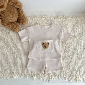 EstilinhoBaby Loja de roupas infantis para Criança e Bebê - Conjunto Infantil 2 em 1 - Chiquititos Charmosos - khaki - 6 Meses - Conjuntinho