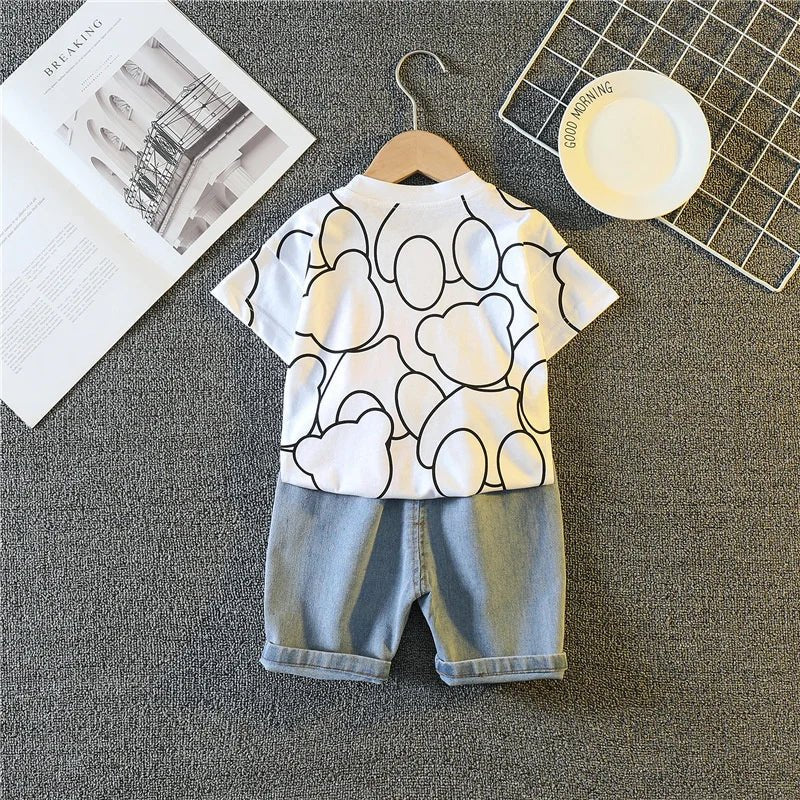 EstilinhoBaby Loja de roupas infantis para Criança e Bebê - Conjunto Infantil 2 em 1 - Conforto Júnior - Branco - 12 Meses - Conjuntinho