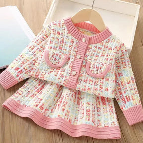 Estilinho Baby Loja de roupas infantis para Criança e Bebê - Conjunto Infantil 2 em 1 - Elegance - Rosa 2 - 6 - 12 Meses - Vestido Infantil