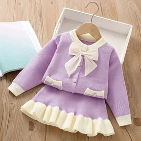 Estilinho Baby Loja de roupas infantis para Criança e Bebê - Conjunto Infantil 2 em 1 - Elegance - Roxo 2 - 6 - 12 Meses - Vestido Infantil