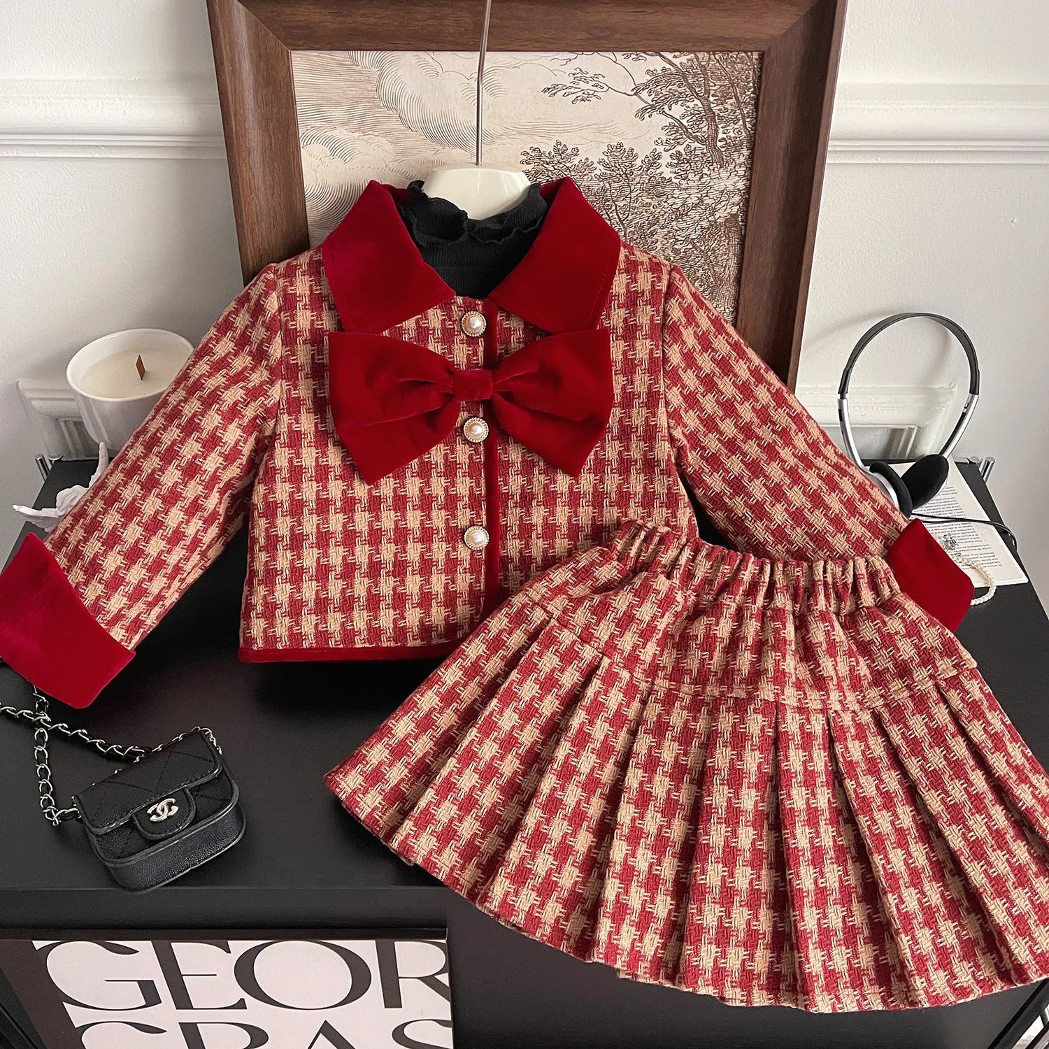 Estilinho Baby Loja de roupas infantis para Criança e Bebê - Conjunto Infantil 2 em 1 - Florescência Mágica - Vermelho - 3 Anos - Conjuntinho