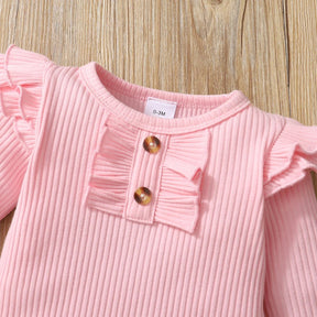 Estilinho Baby Loja de roupas infantis para Criança e Bebê - Conjunto Infantil 2 em 1 - Magia de Dois - Rosa - 0 - 3 Meses - Conjuntinho