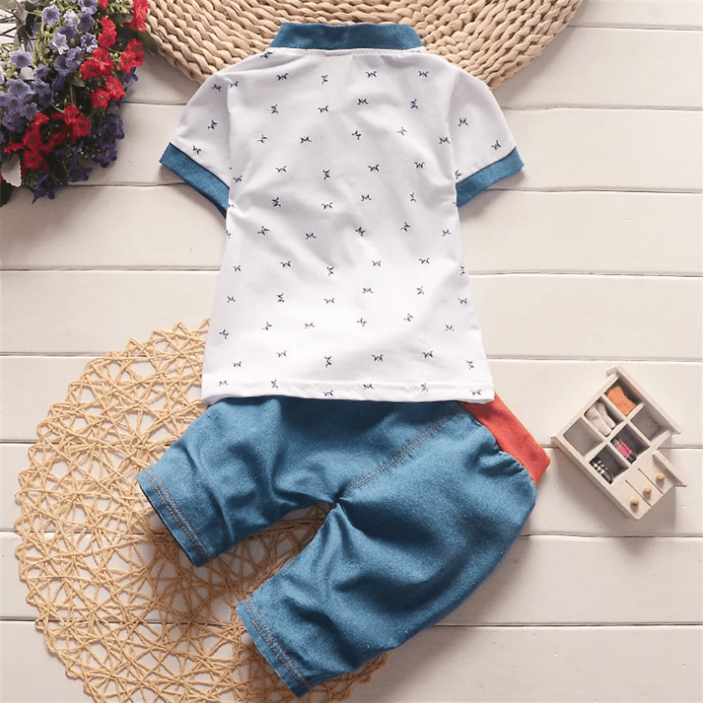 EstilinhoBaby Loja de roupas infantis para Criança e Bebê - Conjunto Infantil 2 em 1 - Mini Estilo Divertido - Branco - PP - Conjuntinho