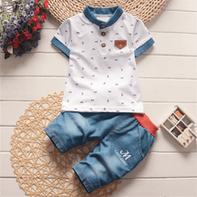 EstilinhoBaby Loja de roupas infantis para Criança e Bebê - Conjunto Infantil 2 em 1 - Mini Estilo Divertido - Branco - PP - Conjuntinho