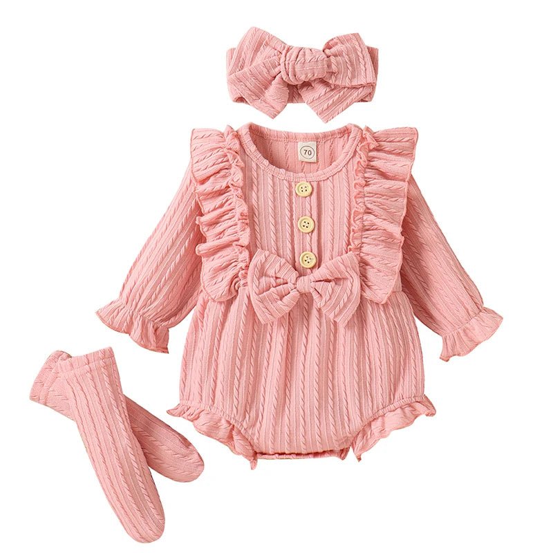 Estilinho Baby Loja de roupas infantis para Criança e Bebê - Conjunto Infantil 3 em 1 - Meiga - Branco - 0 - 3 Meses - Conjuntinho