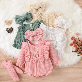 Estilinho Baby Loja de roupas infantis para Criança e Bebê - Conjunto Infantil 3 em 1 - Meiga - Verde - 0 - 3 Meses - Conjuntinho