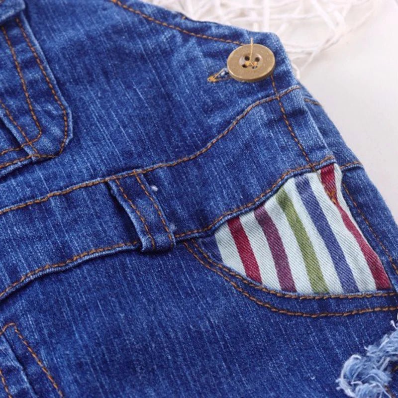 EstilinhoBaby Loja de roupas infantis para Criança e Bebê - Macacão Infantil Jardim dos Bebês - Jeans - 9 - 12 Meses - Macacão Infantil