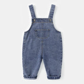 EstilinhoBaby Loja de roupas infantis para Criança e Bebê - Macacão Infantil Jardim Júnior - Azul Longo - 12 Meses - Macacão Infantil