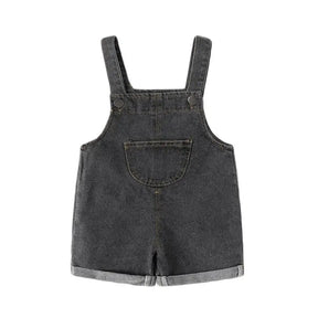 EstilinhoBaby Loja de roupas infantis para Criança e Bebê - Macacão Infantil Jardim Júnior - Preto Short - 12 Meses - Macacão Infantil