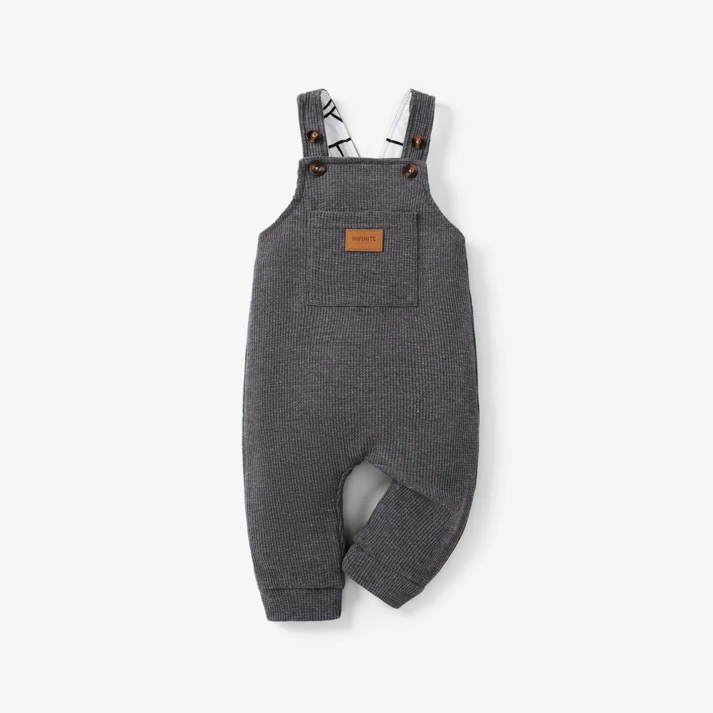 Estilinho Baby Loja de roupas infantis para Criança e Bebê - Macacão Infantil Passeio no Campo - Cinza - 3 - 6 Meses - Macacão Infantil