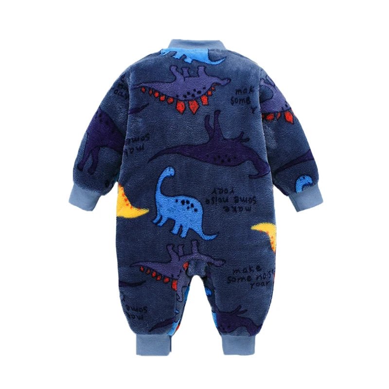 Estilinho Baby Loja de roupas infantis para Criança e Bebê - Pijama Infantil Pequeno Dino - Azul Escuro - 9 Meses - Pijama Infantil