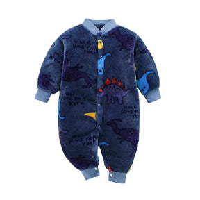 Estilinho Baby Loja de roupas infantis para Criança e Bebê - Pijama Infantil Pequeno Dino - Azul Escuro - 9 Meses - Pijama Infantil