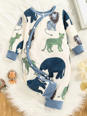 Estilinho Baby Loja de roupas infantis para Criança e Bebê - Pijama Infantil Toque de Natureza - Azul - 0 - 3 Meses - Pijama Infantil