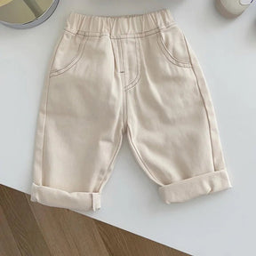 Estilinho Baby Loja de roupas infantis para Criança e Bebê - Short Jeans Infantil Passeio Noturno - Bege - 9 Meses - Short Infantil