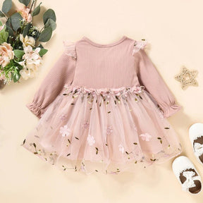 Estilinho Baby Loja de roupas infantis para Criança e Bebê - Vestido Infantil Borboleta Encantada - Rosa - 3 - 6 Meses - Vestido Infantil