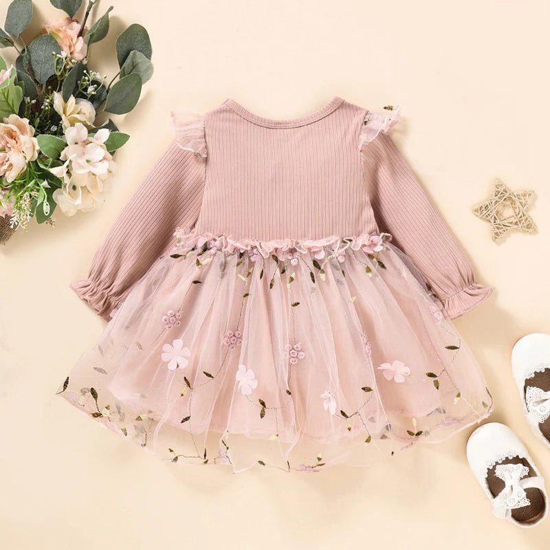 Estilinho Baby Loja de roupas infantis para Criança e Bebê - Vestido Infantil Borboleta Encantada - Rosa - 3 - 6 Meses - Vestido Infantil