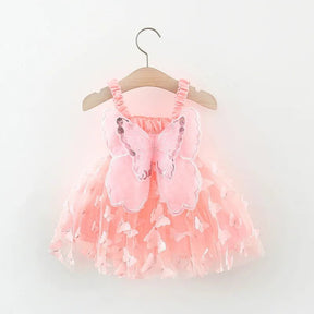 Estilinho Baby Loja de roupas infantis para Criança e Bebê - Vestido Infantil Brilho Encantado - Rosa - 9 - 12 Meses - Vestido Infantil