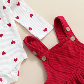 Estilinho Baby Loja de roupas infantis para Criança e Bebê - Vestido Infantil Charme Vermelho - Vermelho - 3 Meses - Vestido Infantil