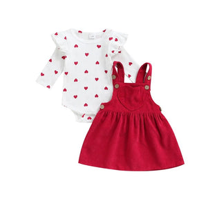 Estilinho Baby Loja de roupas infantis para Criança e Bebê - Vestido Infantil Charme Vermelho - Vermelho - 3 Meses - Vestido Infantil