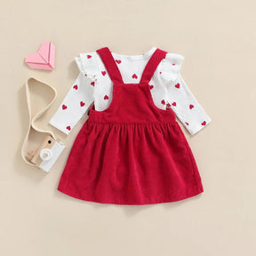 Estilinho Baby Loja de roupas infantis para Criança e Bebê - Vestido Infantil Charme Vermelho - Vermelho - 3 Meses - Vestido Infantil