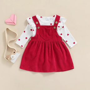 Estilinho Baby Loja de roupas infantis para Criança e Bebê - Vestido Infantil Charme Vermelho - Vermelho - 3 Meses - Vestido Infantil