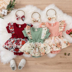 Estilinho Baby Loja de roupas infantis para Criança e Bebê - Vestido Infantil Cores do Inverno - Rosa - 0 - 3 Meses - Vestido Infantil