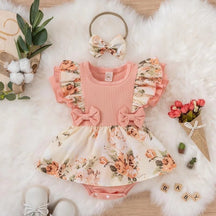 Estilinho Baby Loja de roupas infantis para Criança e Bebê - Vestido Infantil Cores do Inverno - Rosa - 0 - 3 Meses - Vestido Infantil