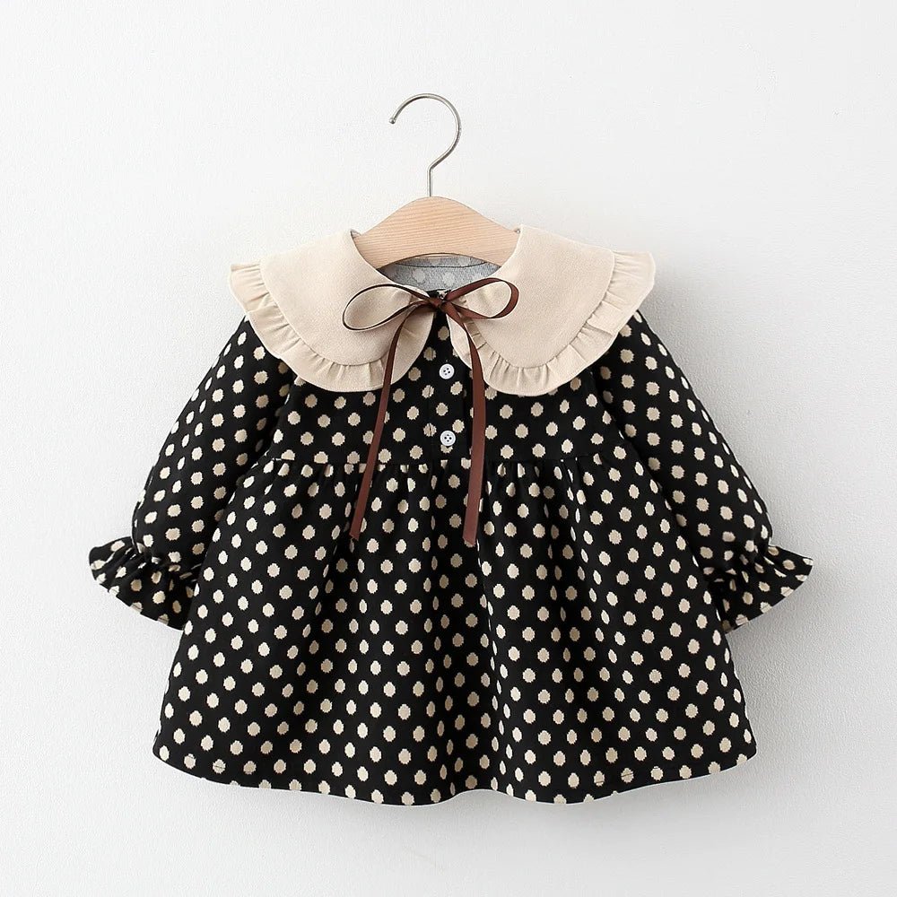 EstilinhoBaby Loja de roupas infantis para Criança e Bebê - Vestido Infantil Doce Encanto - Preto - 9 Meses - Vestido Infantil