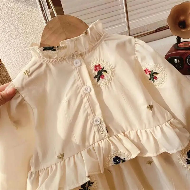 Estilinho Baby Loja de roupas infantis para Criança e Bebê - Vestido Infantil Doce Melodia - Bege - 3 Anos - Vestido Infantil