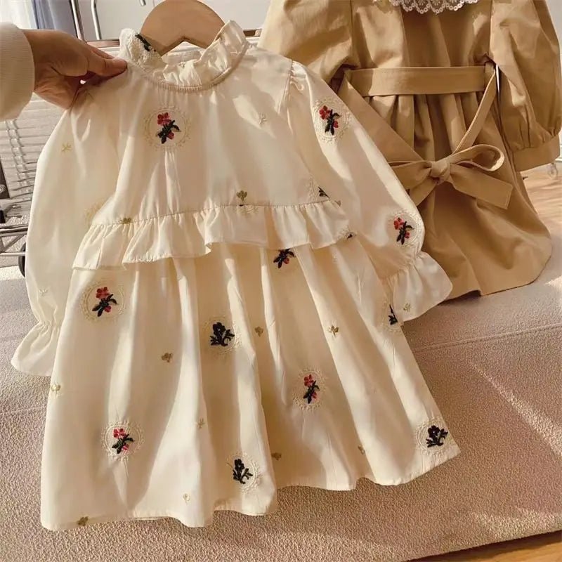 Estilinho Baby Loja de roupas infantis para Criança e Bebê - Vestido Infantil Doce Melodia - Bege - 3 Anos - Vestido Infantil