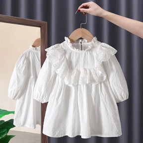 EstilinhoBaby Loja de roupas infantis para Criança e Bebê - Vestido Infantil Encanto - Branco - 9 Meses - Vestido Infantil